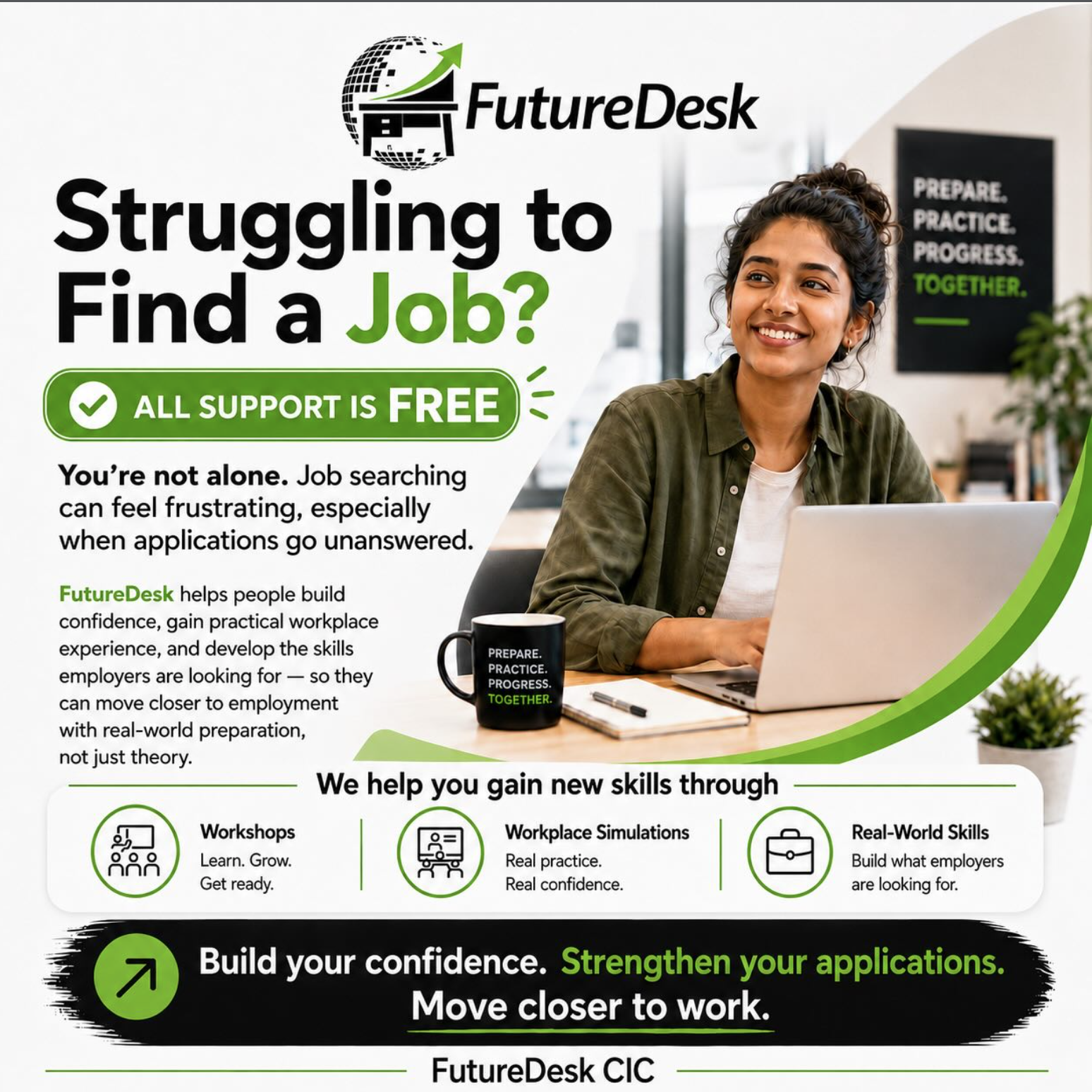 Struggling to find a job? All support is free — FutureDesk